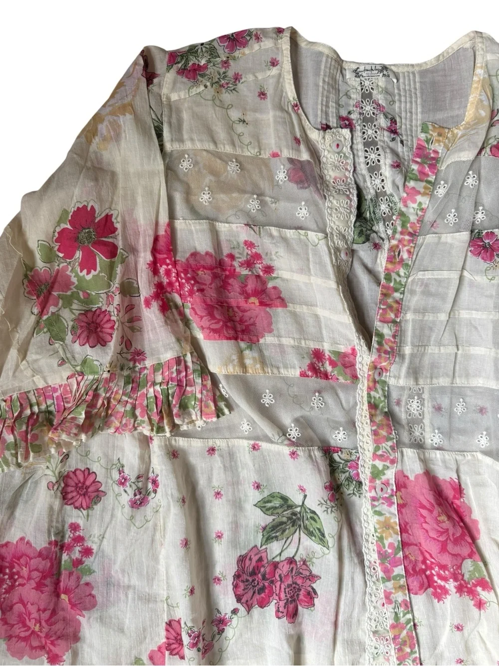 Free People Hey Lover Floral Printed Flowy Top - Picture 7 of 7